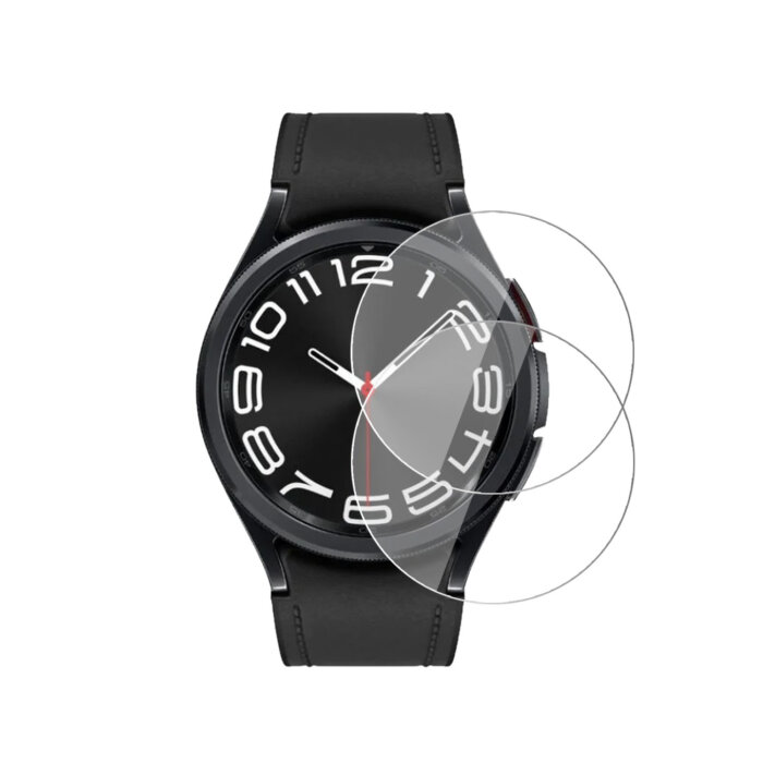 Tempered Glass for Samsung Galaxy Watch 6 Classic (43mm) (1.3″ inch), Pack of 2 - Image 1