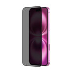 POPIO Privacy Tempered Glass for iPhone 16 Plus (Black) , Pack of 1