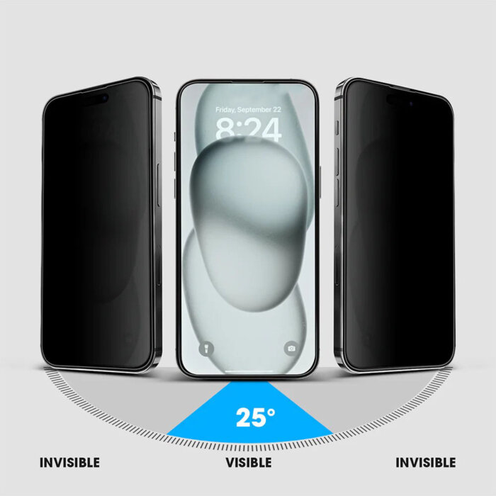 POPIO Privacy Tempered Glass for Samsung Galaxy S25 Ultra (Black) , Pack of 1 (Fingerprint may or may not work) - Image 2