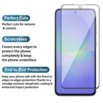 Tempered Glass for Samsung Galaxy S24 FE 5G / A36 /A56 /M56 (Black) Edge to Edge, Pack of 1 - Image 2