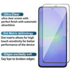 Tempered Glass for Samsung Galaxy S24 FE 5G / A36 /A56 /M56 (Black) Edge to Edge, Pack of 1 - Image 3