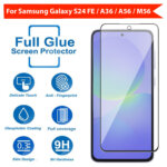 Tempered Glass for Samsung Galaxy S24 FE 5G / A36 /A56 /M56 (Black) Edge to Edge, Pack of 1 - Image 4