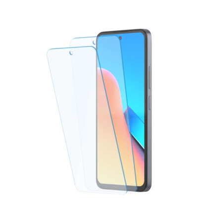 Tempered Glass for Xiaomi Redmi 12 5G / 12 4G / Redmi 13 4G / 13 5G / Poco M6 Pro / M6 Plus / Redmi Note 12R (Transparent) , Pack of 2 , Not Edge to edge