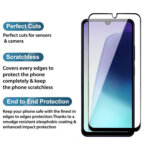 Tempered Glass for Redmi 14C (Black) Edge to Edge , Pack of 1 - Image 2