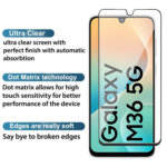 Tempered Glass for Samsung Galaxy M36 (Black) Edge to Edge , Pack of 1 - Image 3