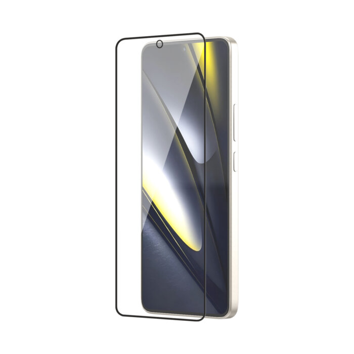 Tempered Glass for Xiaomi Poco f7 (Black) Edge to Edge , Pack of 1 - Image 1