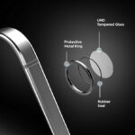 POPIO Camera Lens Protector For Compatible For iPhone 16E (Black), 1 Set, with Easy Installation Kit - Image 2