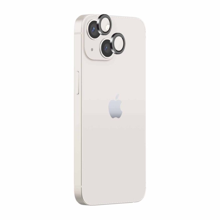 POPIO Camera Lens Protector For iPhone 13 / iPhone 13 Mini (Black), 1 Set, with Easy Installation Kit - Image 1