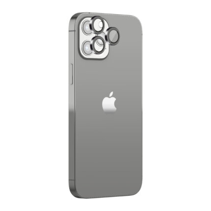 POPIO Camera Lens Protector For iPhone 12 Pro (Black), 1 Set, with Easy Installation Kit