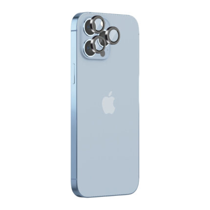 POPIO Camera Lens Protector For iPhone 13 Pro/iPhone 13 Pro Max (Black), 1 Set, with Easy Installation Kit