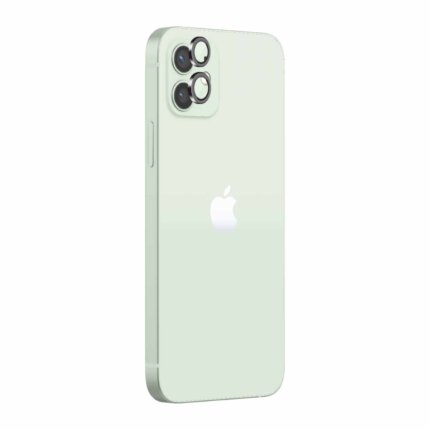 POPIO Camera Lens Protector For iPhone 12 / iPhone 12 Mini (Black), 1 Set, with Easy Installation Kit