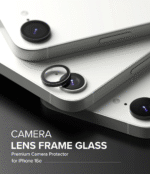POPIO Camera Lens Protector For Compatible For iPhone 16E (Black), 1 Set, with Easy Installation Kit - Image 3