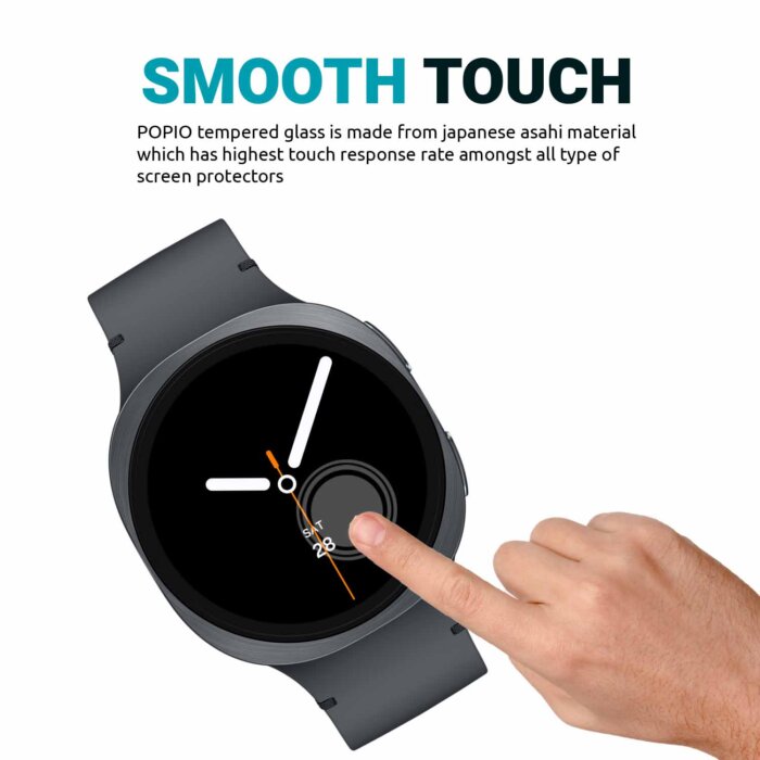 Tempered Glass for Samsung Galaxy Watch 8 , 44mm , Pack of 2 - Image 2