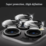 POPIO Camera Lens Protector For iPhone 12 Pro (Black), 1 Set, with Easy Installation Kit - Image 3
