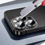 POPIO Camera Lens Protector For iPhone 12 Pro (Black), 1 Set, with Easy Installation Kit - Image 4