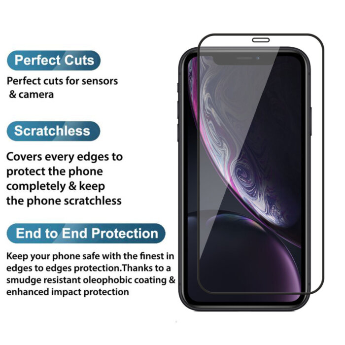 Xtreme Series 6D Tempered Glass for Apple iPhone XR / 11 , Pack of 1 , Edge to Edge , Japan oil Coating, 3 Times Tempered Than Normal 6D Glass, Highest Transparency Ever - Image 2