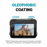 POPIO Military-Grade Gorilla Tempered Glass for Insta 360 Ace Pro Action Camera (Transparent) Edge To Edge Full Screen Coverage, Complete Set Of 3 Glass - Image 4