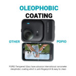 POPIO Military-Grade Gorilla Tempered Glass for Insta360 GO Ultra | Screen Tempered Glass + PET Lens Screen Guard | 2-Piece Set - Image 4