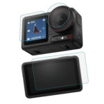 POPIO Military-Grade Gorilla Tempered Glass for DJI Osmo Action 5 Pro Camera (Transparent) Edge To Edge Full Screen Coverage With Installation Kit, Complete Set Of 3 Glass